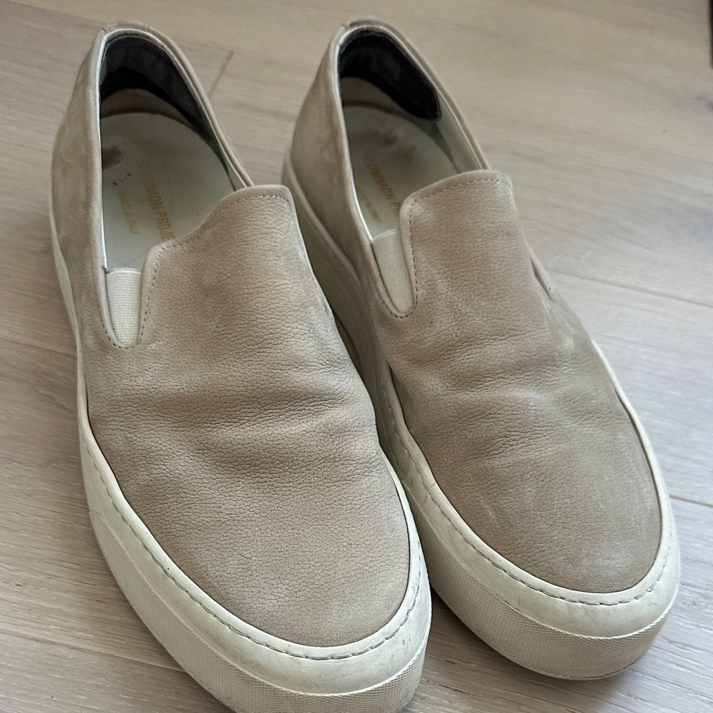 Common Projects Men's Tan Slip-On Shoes